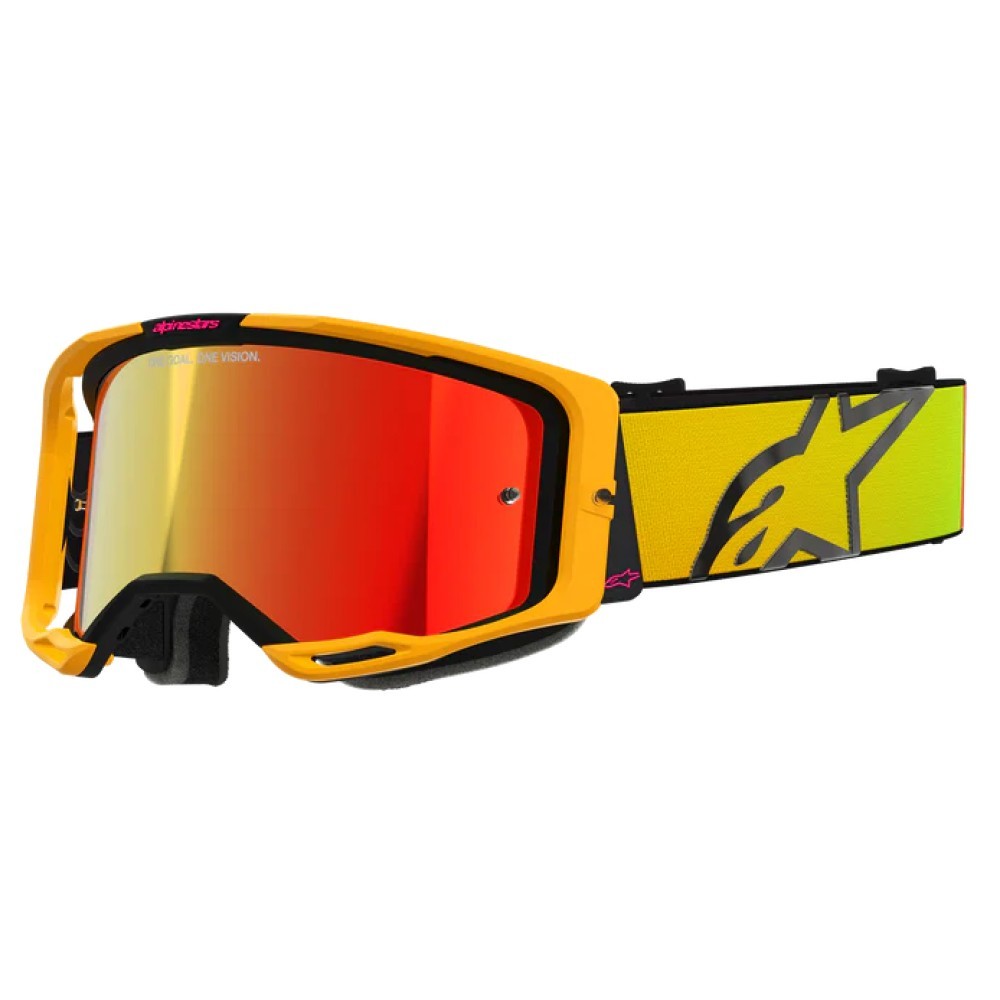 Alpinestars Men's Yellow Vision 8 Corp Mirror Motocross Goggles - Image 3