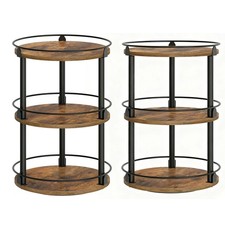 3 Tier Turntable Seasoning Organizer For Easy Access Kitchen Storage Popular
