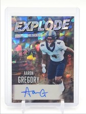AARON GREGORY 2026 LEAF METAL EXPLODE ONTO SCENE WHITE CRYSTAL AUTO 1/1 Q0859