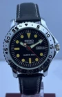 Vintage Seiko Diver's Automatic Black Dial Black Leather Strap Date/Day Watch