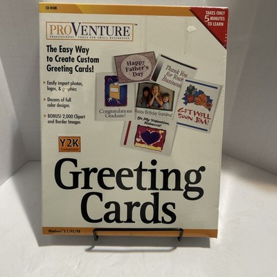 Greeting Card CD-ROM By Por-Venture For Windows 3.1 95/98, Y2K Compliant