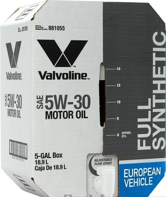 SALE VALVOLINE 881055 European Vehicle Full Synthetic SAE 5W-30; 5 Gal. Bay Box