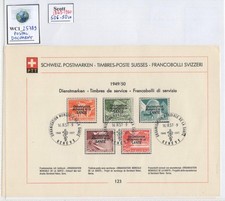 WC1_25789.SWITZERLAND. Postal document w. 1949/1950 official stamps. Rare.