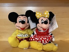 Vintage Disney Store Mini Bean Bag Spirt of Mickey and Minnie Retired Exclusive