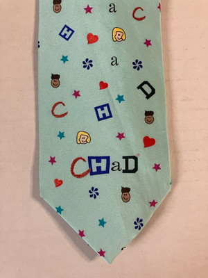 Wolfmark Neckwear Men's Necktie Tie Silk Satin CHAD Letter Symbols Faces 57''
