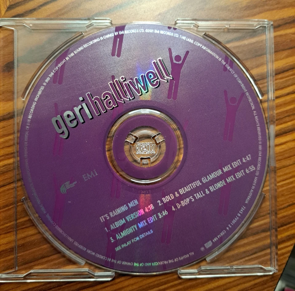 Geri Halliwell It's Raining Men The Mixes CD Single 2001 Oz Pressing 4 Track - Image 4 of 4