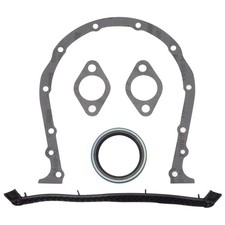 Edelbrock Timing Cover Gasket Set 6998; Fiber Gasket and Seal for BBC