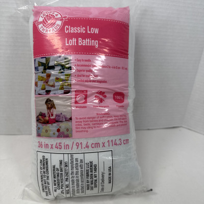 Classic Loft Batting by Loops & Threads 36 x 45  Craft Quilting