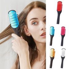 Clamp Hair Brush Straightener Detangler Comb Double Sided for Thick Coarse Hair