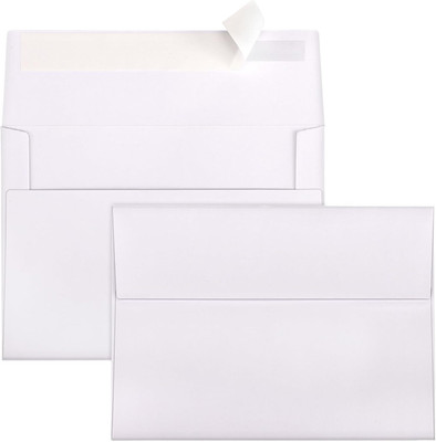 A6 Envelopes Self Seal 500 Pack - 4.75X6.5 White Invitation Envelopes Bulk for 4