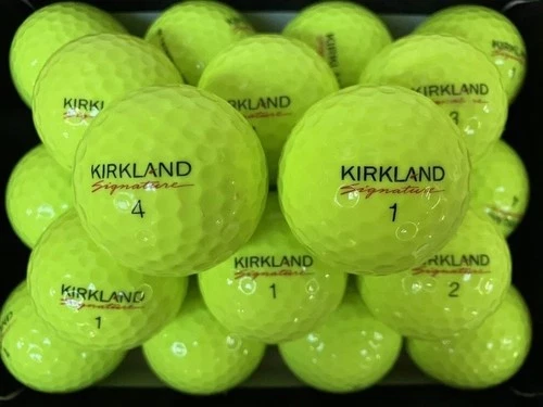 5 Dozen Kirkland Yellow Used Golf Balls 5A Mint Quality