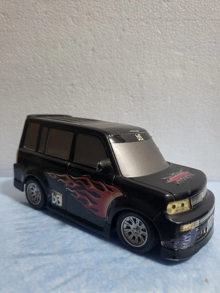 Toyota bB NCP31 RC Car Display Model 18cm Black with Fire Pattern Used 88b - Image 3 of 4