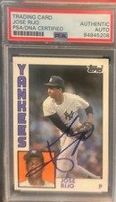 1984 Topps Jose Rijo Auto Signed #100T Rookie PSA Authentic