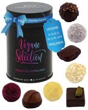 Vegane Pralinen Geschenk mit/no Alkohol "Vegane Selection" Hallingers DE
