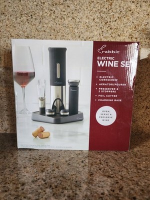 Rabbit Electric Wine Set New In Box Wine Bottle Opener Never Opened