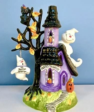 Blue Sky HAUNTED TREE TOWNHOUSE Halloween 2025 Candle House NWT Auth Retailer