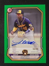 2026 Bowman #BPA-LP Luis Pena Paper Prospects Green Auto /99 - Brewers