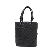 Chanel Cambon Line Calf Shoulder Bag Women Black One Size 647052