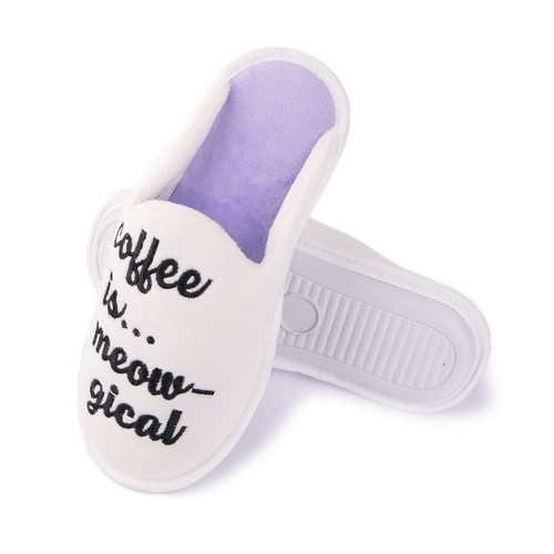 Handcraft Staycation NYC Ladies Funny Quote Scuff Slipper, Plush Non Slip... - Photo 5/6