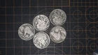 LOT 5 Coins 5 Cents United States Buffalo Nickel #