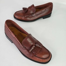 G.H. Bass Weejuns Marietta II Brown Leather Tassel Kiltie Loafers Men s 9M