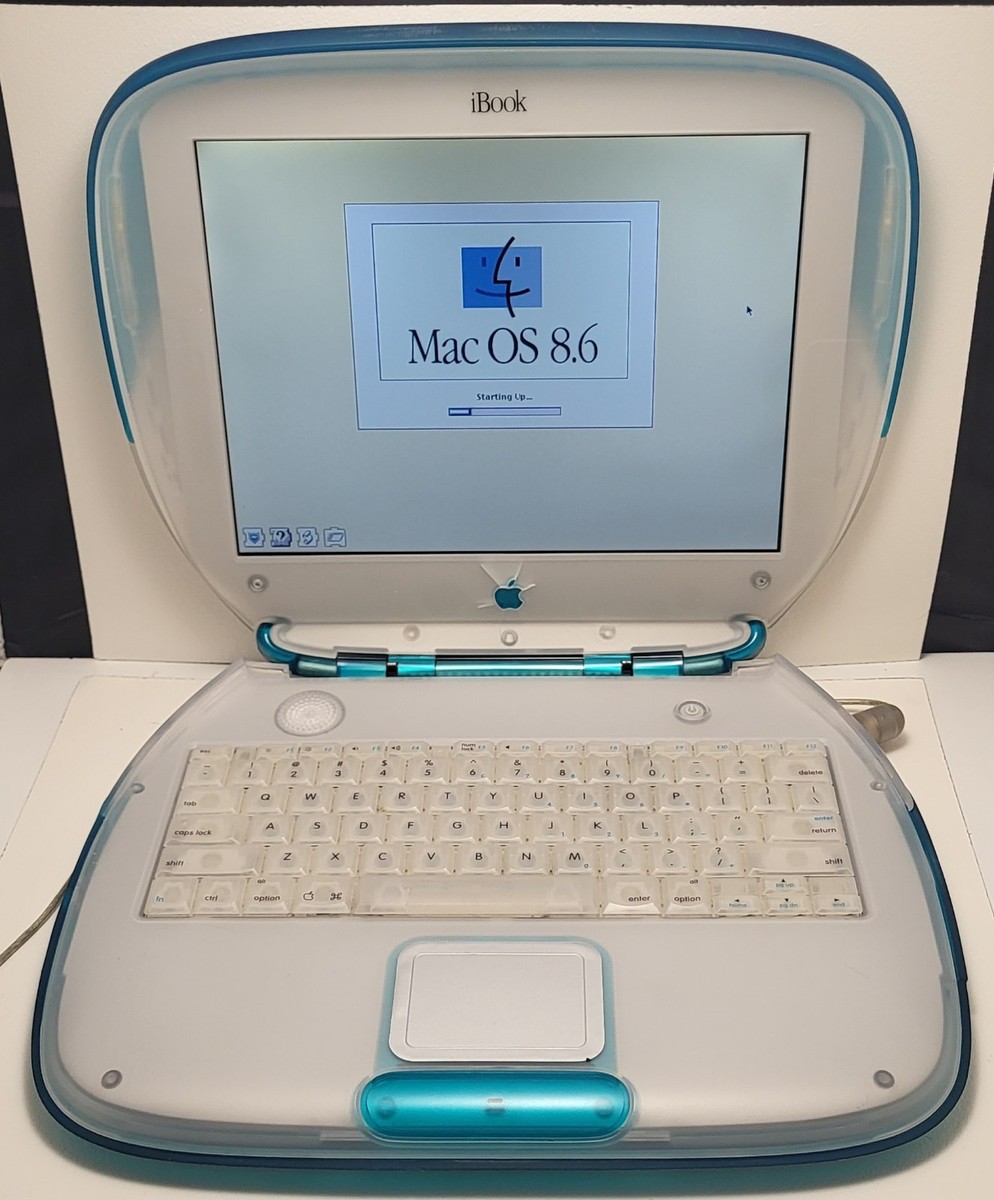 Apple iBook M2453 Vintage Laptop Clamshell Computer Tested Working