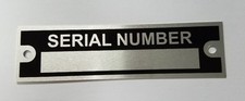Nueva placa de número de serie en blanco identificación vehículo etiqueta de identificación