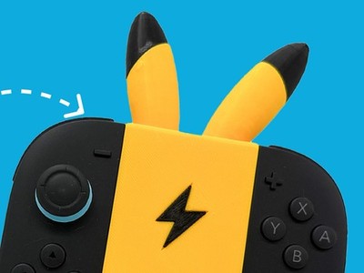 Pikachu Nintendo Switch 2 Joy-Con Grip-Pokémon 3D Printed