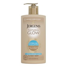Jergens Natural Glow Hydra Gel Moisturizer, Hyaluronic Acid Tanning Lotion, Hydr