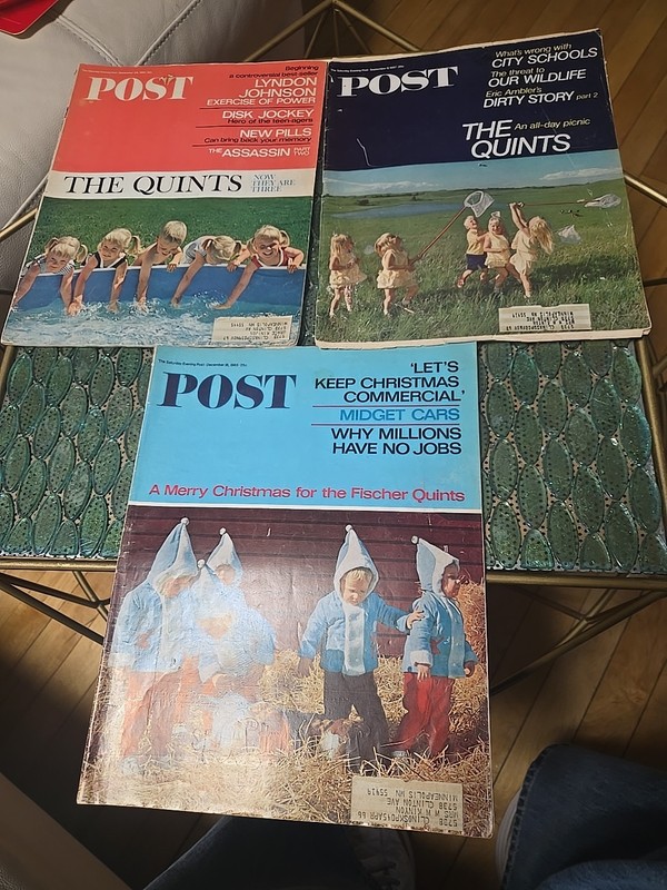 Saturday Evening PostFischer Quints Sept 1967, 1966, December 18. 1965