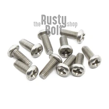 M3 x 8mm, Phillips Pan Head Screws, A2 304 18-8, Stainless Steel