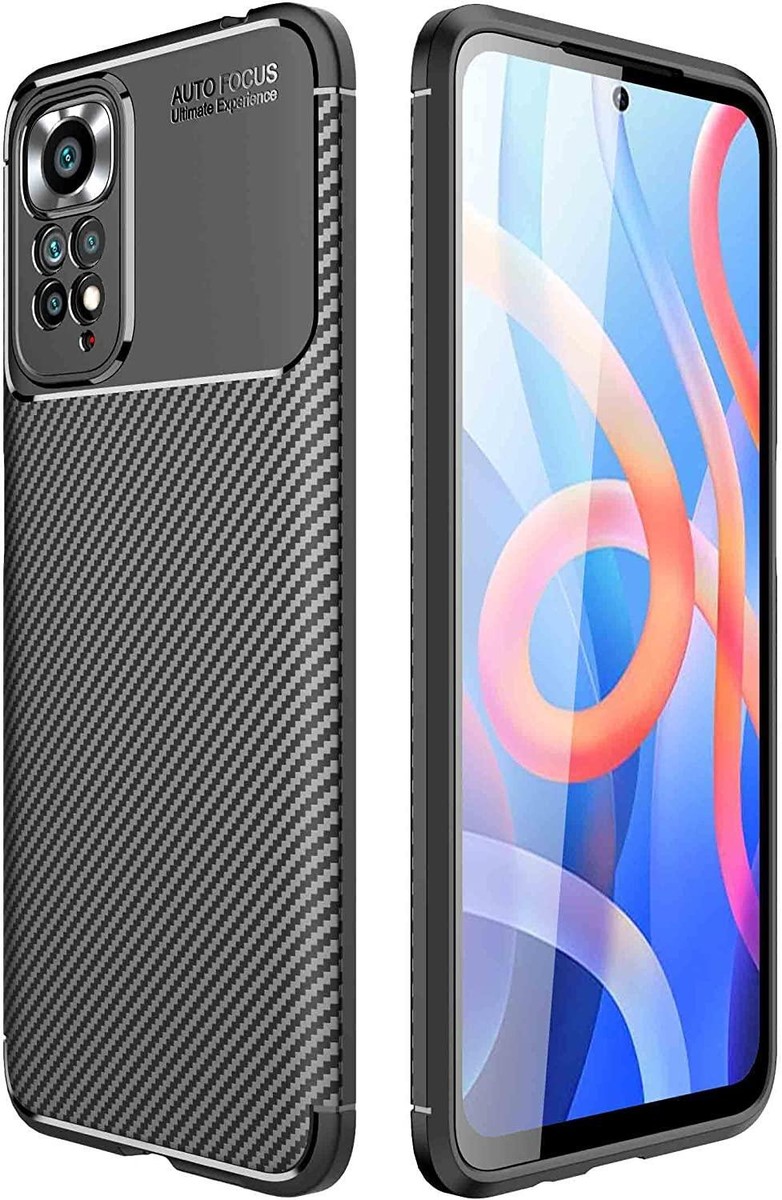 iVoler Cover per Xiaomi Redmi Note 11 / Redmi Note 11S 4G con 3 Pezzi Vetro Temperato, [Antiurto di Grado Militare] Protettiva Custodia, Sottile Morbida in Silicone TPU Anti-Graffio Case, Nero