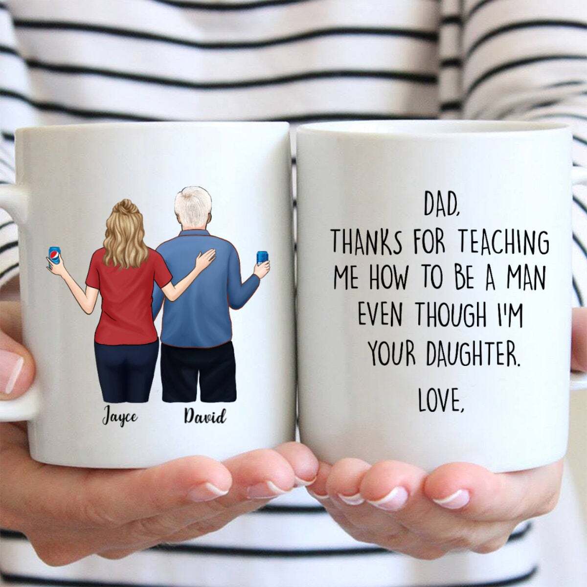 Taza de papá e hija regalo de hija a papá taza regalo de cumpleaños