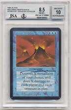 Graded Signed Volcanic Eruption BGS Alpha Artist Douglas Shuler 1993 MTG Magic!