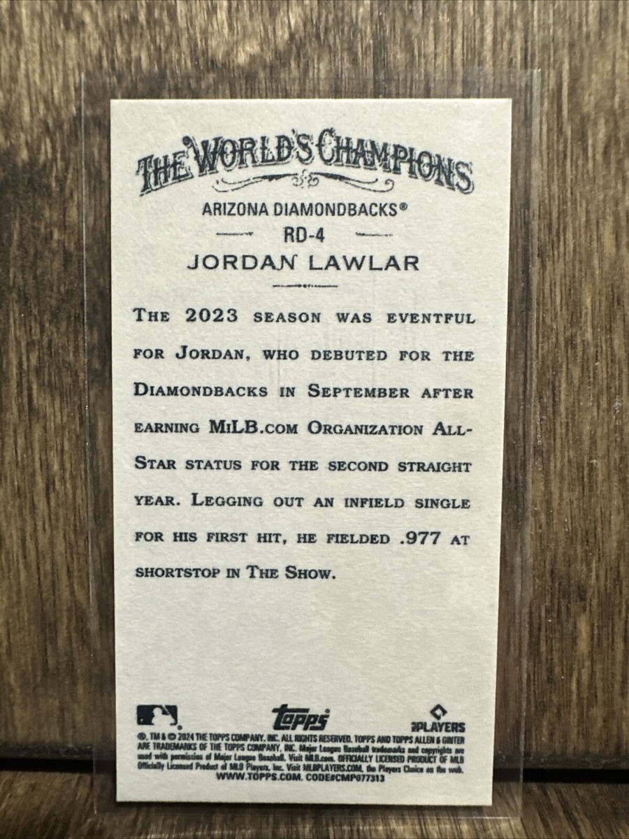 2024 Topps Allen & Ginter #RD-4 Jordan Lawler RC MINI Rookie