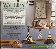 Warren Kimble Lighthouse Wallies 25 Wallpaper Cutouts Pre-pasted Beach Cottage
