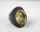 Beautiful Sterling Silver Citrine Statement Ring Size 9 India