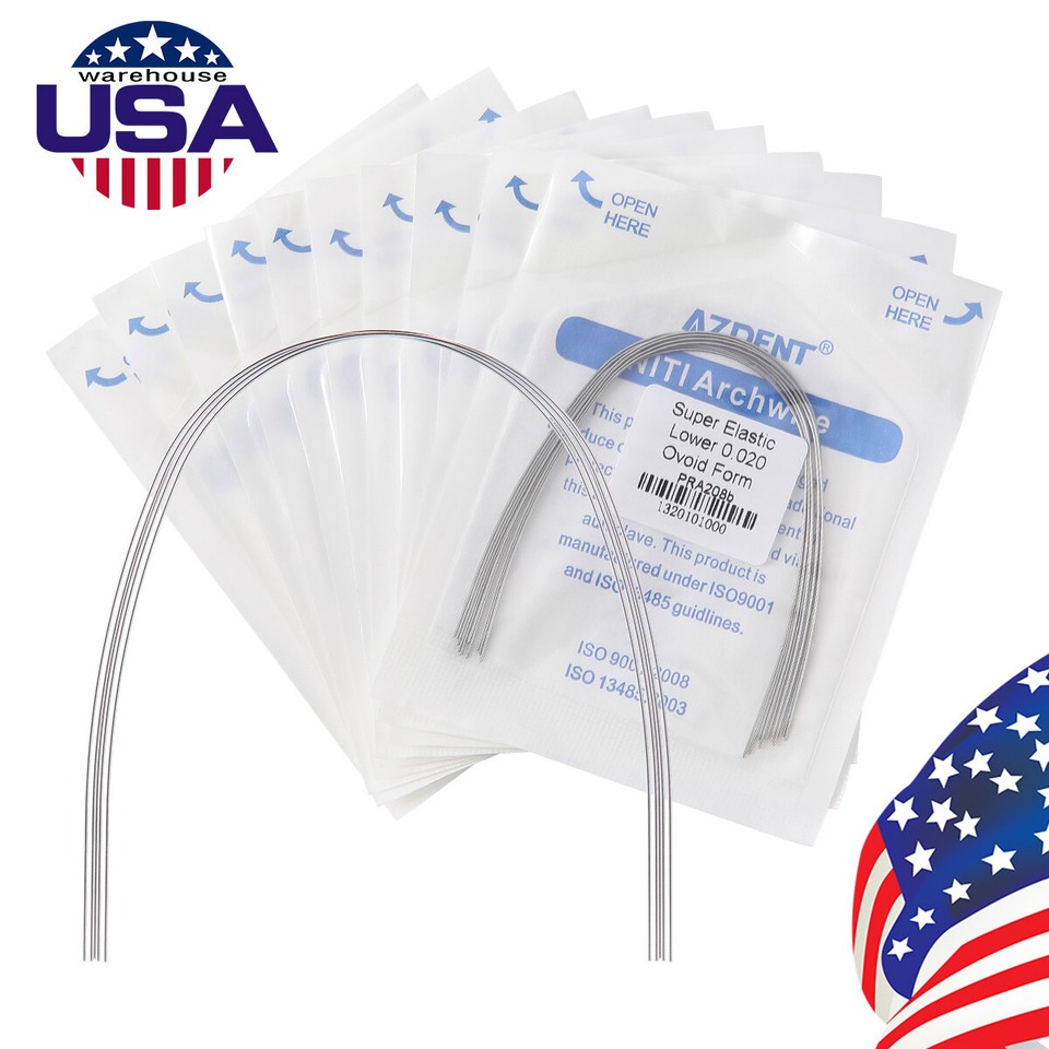 50 Sachets D’Arcs Dentaires En Niti Pour Orthodontie – Format Rond