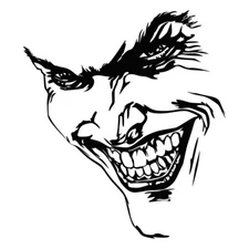 Joker Face, Batman Truck, Car, Wall Decal, Vinyl Decal