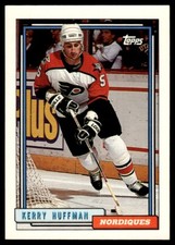 1992 Topps #387 Kerry Huffman - Quebec Nordiques