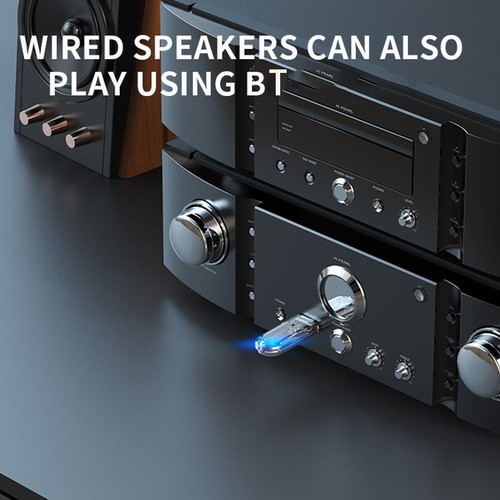USB Bluetooth 5.3 Wireless Audio Music Adapter Dongle UK Transmitter W2F9 - Afbeelding 4 van 12