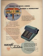 1952 Marchant Calculators Inc Vintage Print Ad Model EFA Calculator Ephemera 