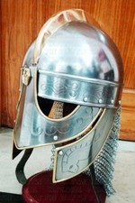 Medieval Viking Vendel Helmet With Chainmail Wearable Halloween Party Costume