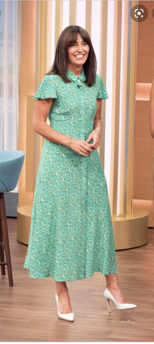 WHISTLES Ditsy Blossom Midi Shirt Dress Green Multi RRP 155 UK