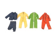 12  GI Joe Clothing Accessories Clothes Jumpsuits Orange Yellow Green 1970s