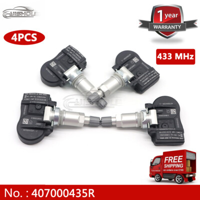 4x Tire Pressure Sensor TPMS 407000435R For Renault Fluence Gran Laguna Megane