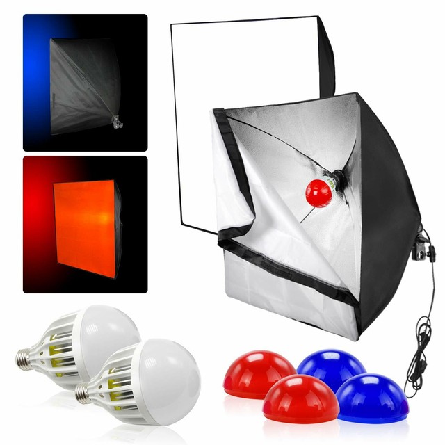 Studio Soft Box Color Gel Filter Lighting Kit , Red and Blue Color
