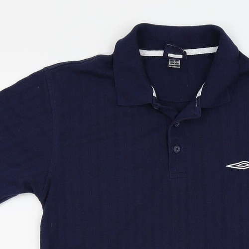 Umbro Mens Blue Polyester Blend Polo Size S Collared - Picture 5 of 12