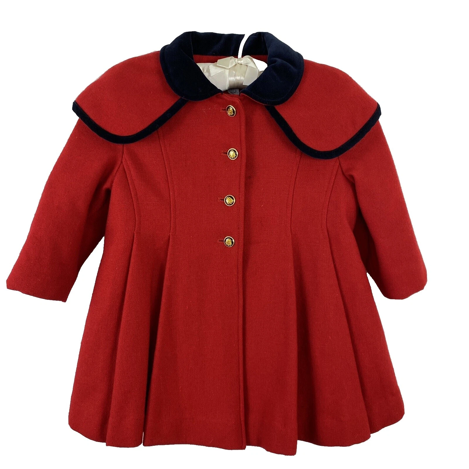 Girls' Wool Blend Vintage Outerwear Coats & Jackets for Children