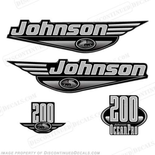 Kit de calcomanías fueraborda Johnson 1999-2000 OceanPro 200 hp - ¡Tú eliges el color! - Imagen 5 de 6